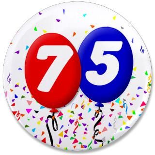 75th Birthday 3.5 Button  75  Mousecrafter Graphics