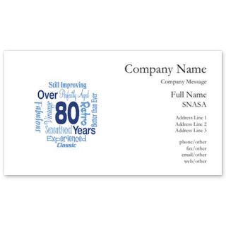 Over 80 years, 80th Birthday Business Cards by Admin_CP3085590