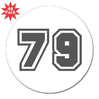 Number 79 3 Lapel Sticker (48 pk) for $30.00