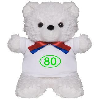 80 Gifts  80 Teddy Bears  Number 80 Oval Teddy Bear