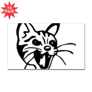 cat face Sticker (Rectangle 10 pk)