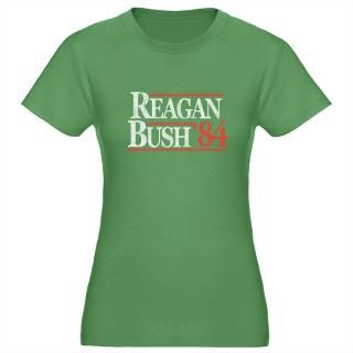 Reagan Bush 84 Womens Fitted T Shirt (dark)