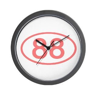 Number 88 Oval Wall Clock for $18.00