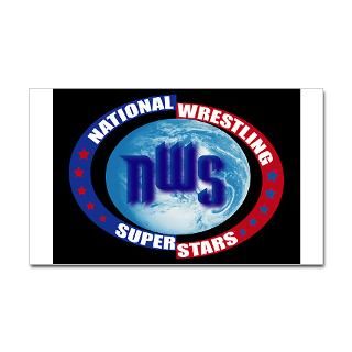 national wrestling superstars oval sticker $ 5 85