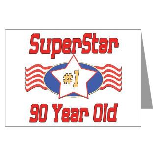 Gifts  #1 Greeting Cards  Superstar at 90 Greeting Card