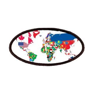 World Map Country Flag Patches for $6.50