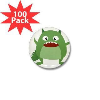 cute little green monster mini button 100 pack $ 97 99
