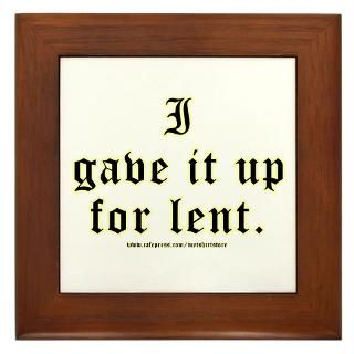 catholic lent joke framed tile $ 14 98