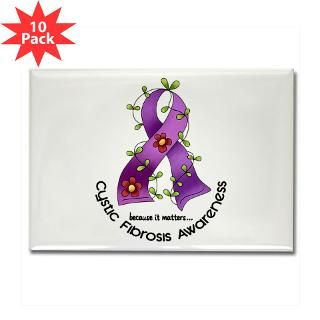 Flower Ribbon Cystic Fibrosis Shirts & Apparel  Awareness Gift