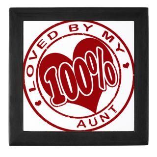 100 Gifts  100 Home Decor  100% Loved By My Aunt Keepsake Box