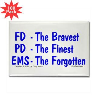 Ambulance Magnets  EMS   The Forgotten Rectangle Magnet (100 pack