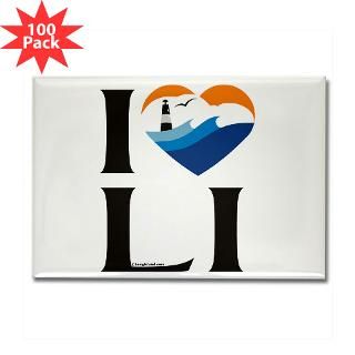 and Entertaining  I Love Long Island Rectangle Magnet (100 pack