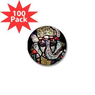 Bikram Gifts  Bikram Buttons  Ganesh Mini Gift Buttons (100 pack)