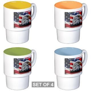 America Gifts  America Drinkware  Eagle flag Coffee Cups