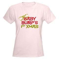 Baby Bumps 1st Xmas Maternity T Shirt by kgmaternity