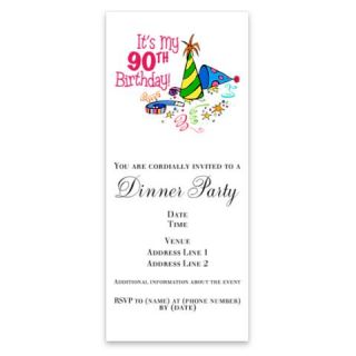 Its My 90th Birthday (Party Hats) Invitations by Admin_CP4649722