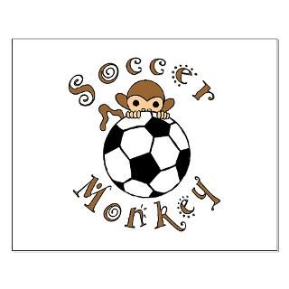 Soccer Monkey Rectangle Sticker 10 pk)