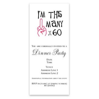 60th birthday middle finger Invitations by Admin_CP49581  506858090