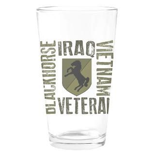 Iraq & Vietnam Blackhorse Drinking Glass