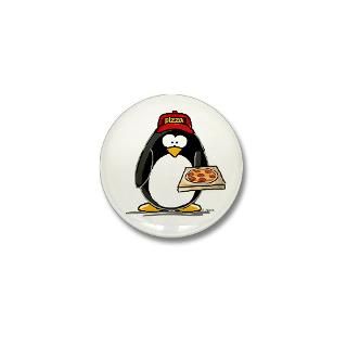 Pizza Penguin Mini Button (100 pack)