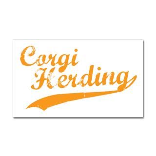 Corgi Herding Oval Sticker (10 pk)