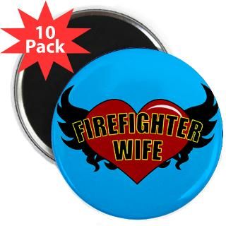 FIREFIGHTER WIFE: HEART & WINGS 2.25 Magnet (10 p