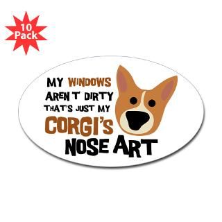 Corgi Nose Art Bumper Sticker (10 pk)