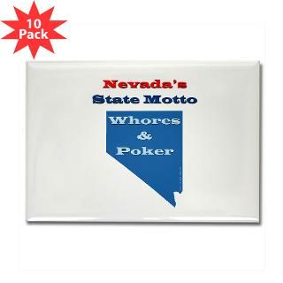 Nevada State Motto Rectangle Magnet (10 pack)