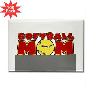 Softball Mom Rectangle Magnet (100 pack)