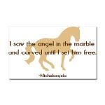 Michelangelo angel quote   horse  Fantasy Horse Art T Shirts + Gifts