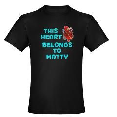 This Heart Matty (B) Mens Fitted T Shirt (dark)