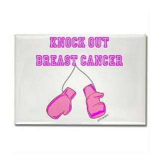 Knock Out Breast Cancer Rectangle Magnet