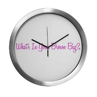 Whats In Your Brown Bag? Modern Wall Clock