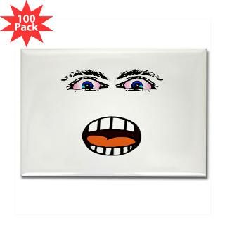 shocked cartoon face rectangle magnet 100 pack $ 179 99