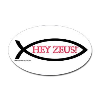 Hey Zeus Oval Sticker SOD18.3 Sticker by shovelbums