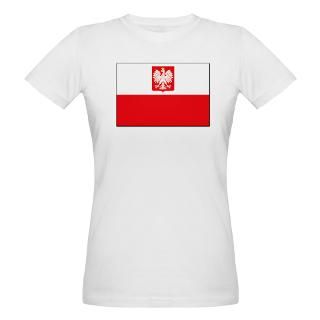 Polish Falcon Flag Organic Womens Fitted T Shirt
