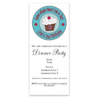  2Nd Invitations  Personalized 2nd Birthday Cupcake T Invitations
