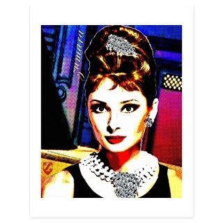  Actress Flat Cards  Audrey Hepburn Vienna Jewel2   Invitations