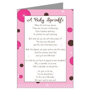 > Baby Greeting Cards > Baby Sprinkle: Pink & Brown Invitations (20
