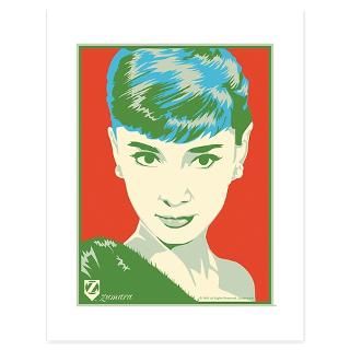  Actress Flat Cards  Audrey Hepburn Psychedelic 2   Invitations