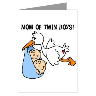 Mom of Twin Boys Greeting Cards (Pk of 10) for