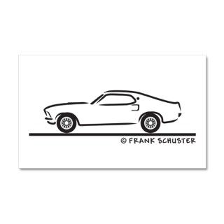 1969 Gifts  1969 Wall Decals  1969 Mustang Fastback 22x14 Wall Peel