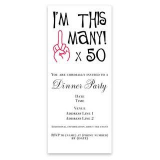 50th birthday middle finger salute ee Invitations by Admin_CP49581