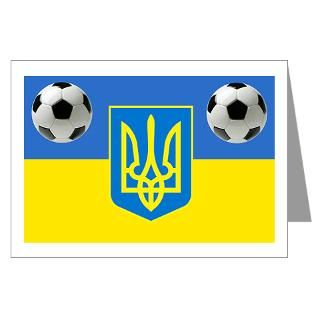 Ukrainian Football Flag Greeting Cards (Pk of 10) for