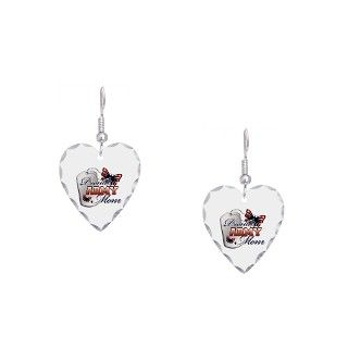 Army Gifts  Army Jewelry  Proud ARMY Mom Butterfly Earring Heart