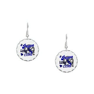 Als Gifts  Als Jewelry  Peace Love Cure ALS 2 Earring Circle Charm