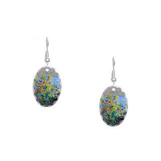 Art Gifts > Art Jewelry > Monet   Flower Beds Earring Oval Charm