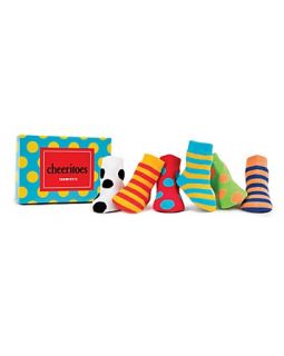 Cheeritoes Socks, Set of Six   Size 0 12 Months