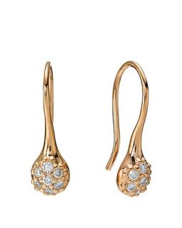 Earrings   Diamond Pavé & 18K Rose Gold Small Hook, .14 ct. t.w