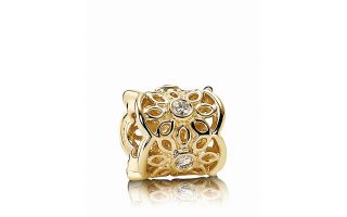 PANDORA Charm   Diamond & 14K Gold Golden Radiance, .15 ct. t.w